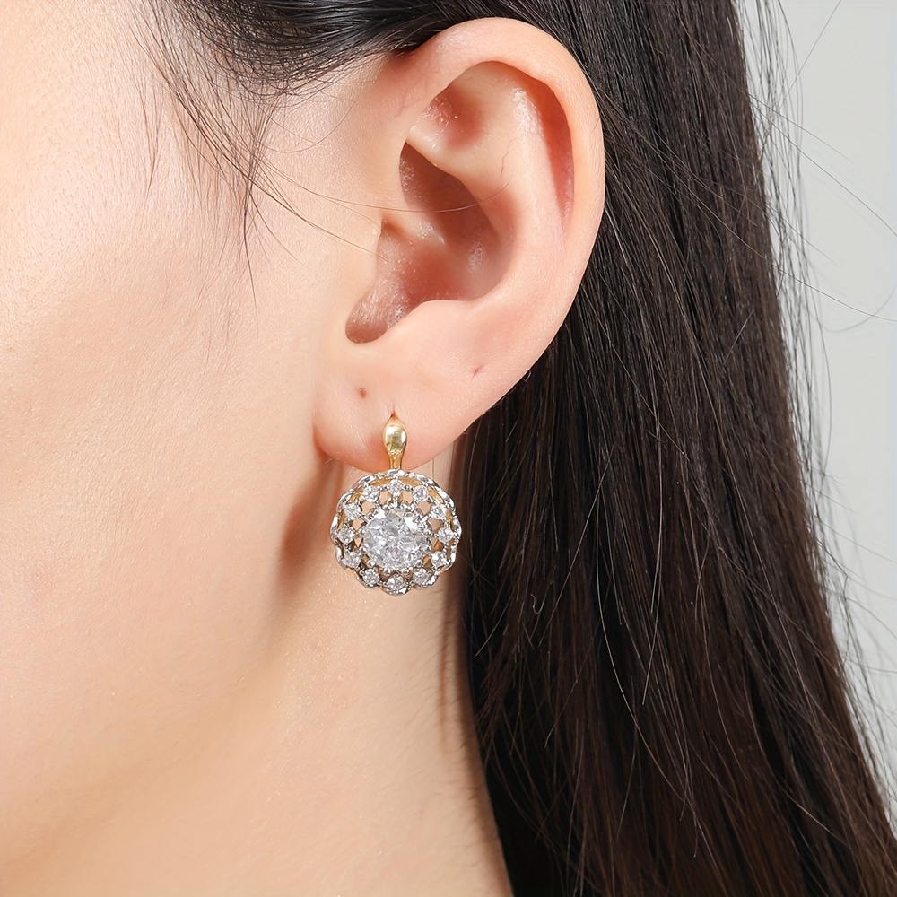 Bi-Color Design Earring and Ring Set, Exquisite Fashion